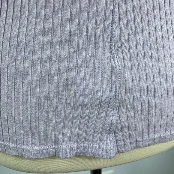 Enza Costa Light Pink Rib Long Sleeve Shirt Medium Cotton Cashmere Sweater S XS - Picture 4 of 13